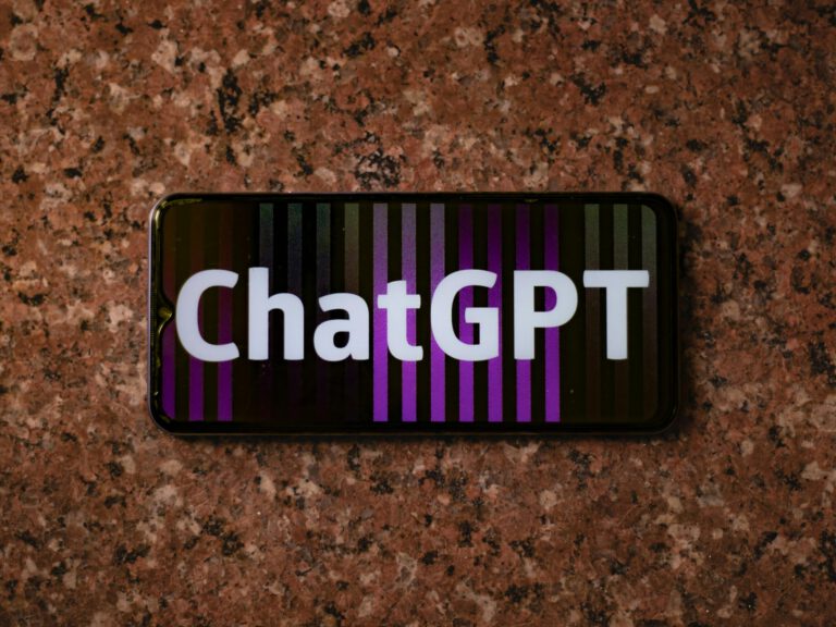 A smartphone displaying the ChatGPT webpage
