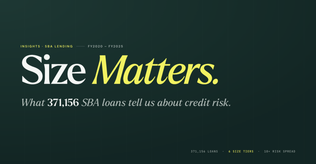 Size Matters: What 371,156 SBA Loans Tell Us About Credit Risk 